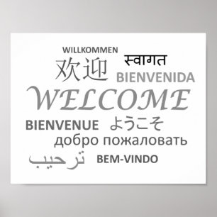 Welkom in zwart-wittaal poster