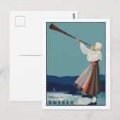 Welkom in zweden, oud briefkaart (Voorkant / Achterkant)