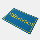 Welkom in Zweedse vlagkleuren Deurmat (Schuin)