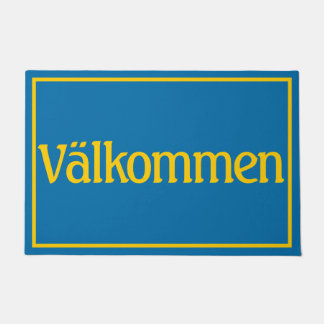 Welkom in Zweedse vlagkleuren Deurmat