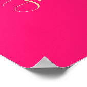 Welkom Indische stijlroze goudkleurige bruiloft Poster (Hoek)