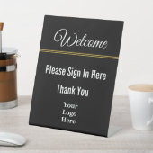 Welkom Inloggen Hier Dank je Logo Reclamebord Met Voetstuk (Insitu)
