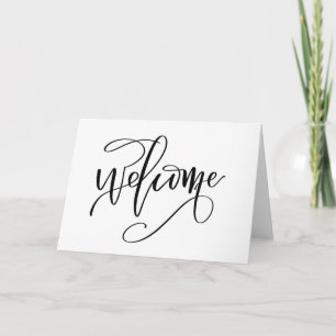 Welkom kalligrafie Wenskaart Kaart