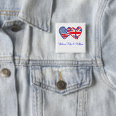 Welkom Kate & William/ Royal Wedding Vierkante Button 5,1 Cm (In situ)