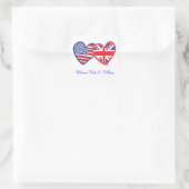 Welkom Kate & William/ Royal Wedding Vierkante Sticker (Tas)