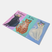 Welkom katten deurmat (Schuin)