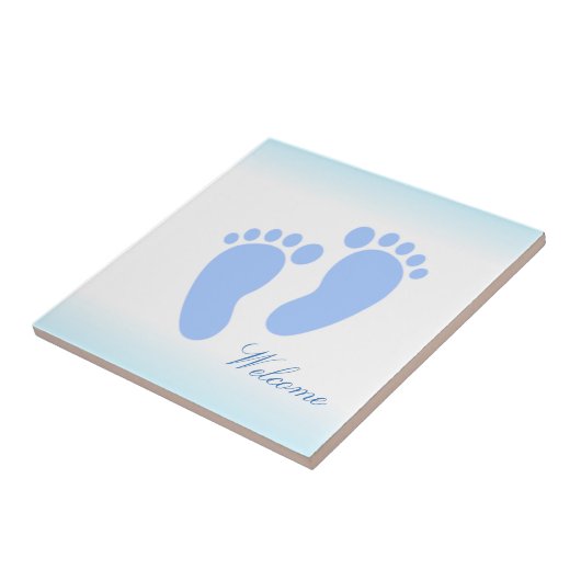 Welkom keramisch Baby Tegeltje (Zijkant)