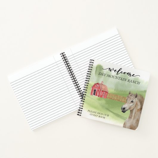 Welkom Kerel Stable Horse Barn Guest Book Notitieboek (Binnen)