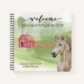 Welkom Kerel Stable Horse Barn Guest Book Notitieboek (Voorkant)