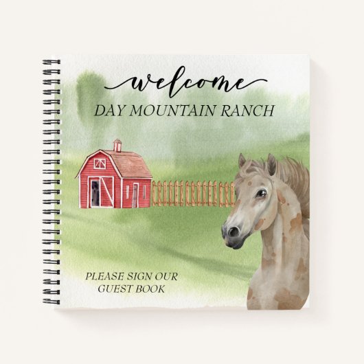 Welkom Kerel Stable Horse Barn Guest Book Notitieboek (Voorkant)