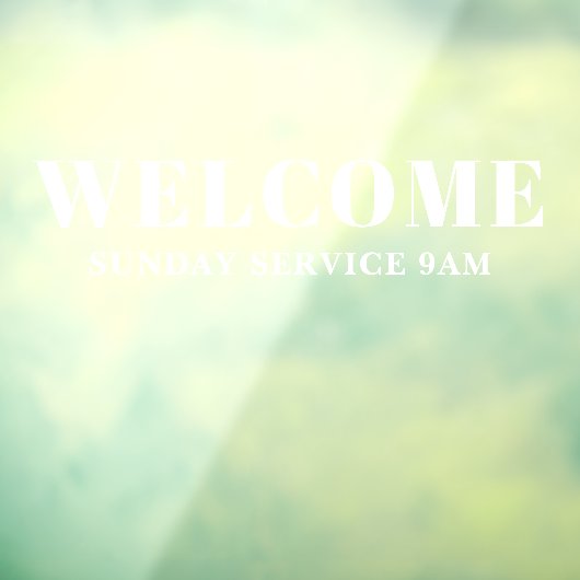 Welkom kerk deur sticker (Vel 3)