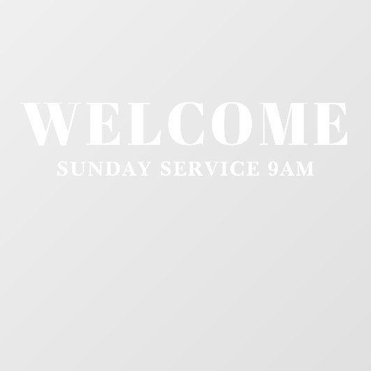 Welkom kerk deur sticker (Vel)