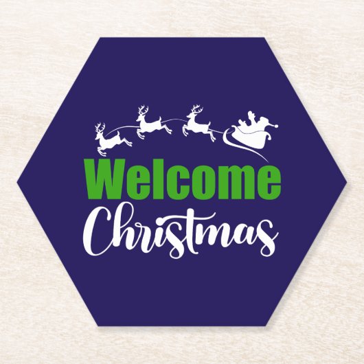 Welkom Kerst-85101 Kartonnen Onderzetters (Voorkant)
