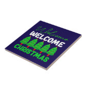 Welkom Kerst-85600 Tegeltje (Zijkant)