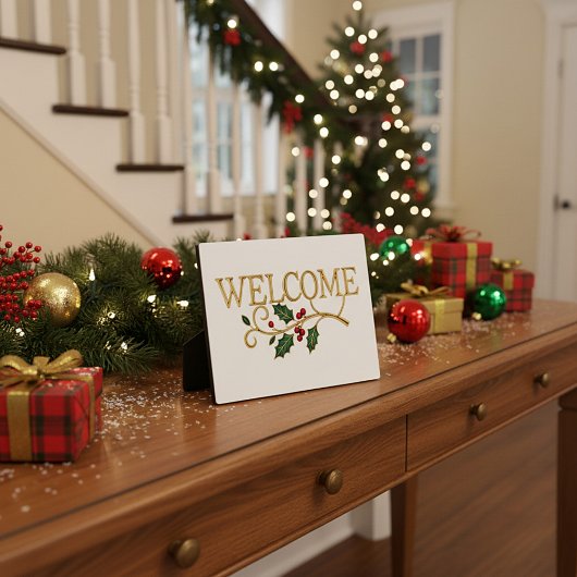Welkom kerst gast fotoplaat