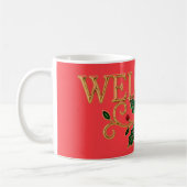 Welkom kerst gast koffiemok (Links)