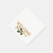 Welkom kerst gast servet (Hoek)