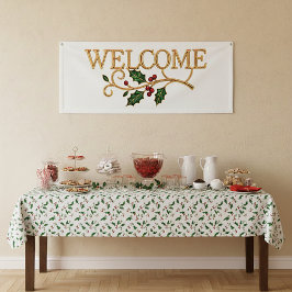 Welkom kerst gast  spandoek