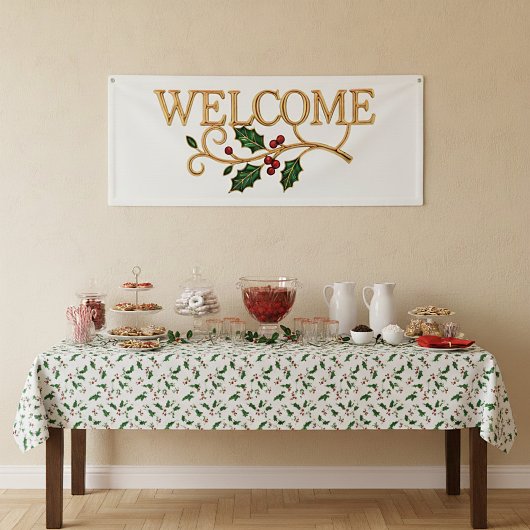 Welkom kerst gast  spandoek