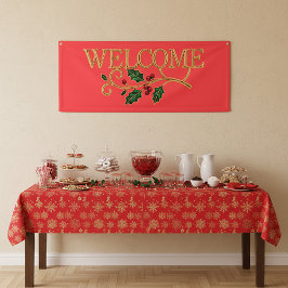 Welkom kerst gast  spandoek
