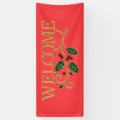 Welkom kerst gast  spandoek (Verticaal)