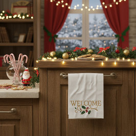 Welkom kerst gast  theedoek