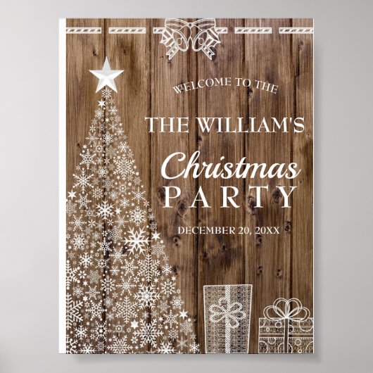 Welkom kerstboom feestdag feestdag feestelijke fee poster (Voorkant)