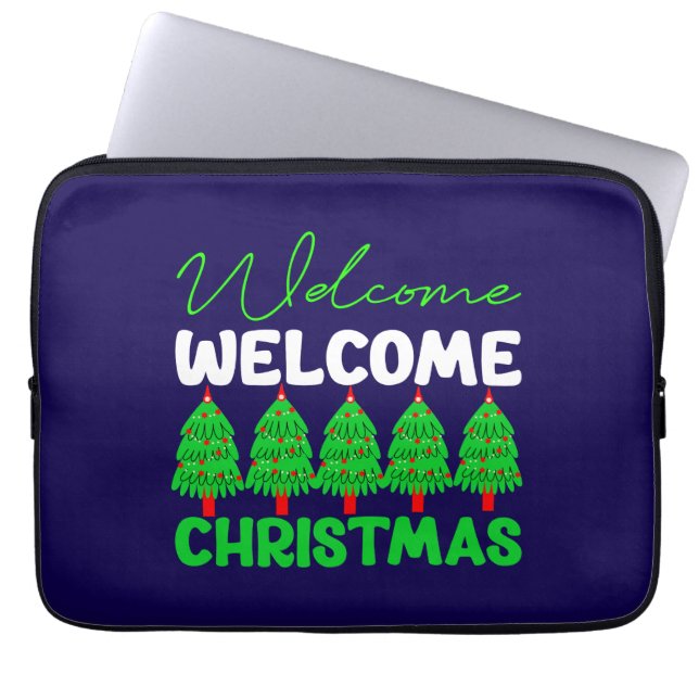 Welkom Kerstboom Vakantiedesign-85600 Laptop Sleeve (Voorkant)