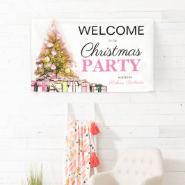 Welkom kerstboomfeest in Cute Pink Spandoek