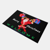 Welkom kerstfeest Doormat Santa met cadeautjes Deurmat (Schuin)