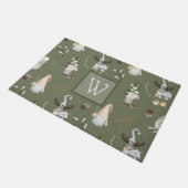 Welkom kerstgnomen Woodland Deurmat (Schuin)
