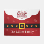 Welkom kerstkerststijlvolle Santa Suit Belt Deurmat (Voorkant)