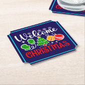 Welkom Kerstmis-63758 Kartonnen Onderzetters (Gekanteld)