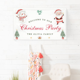 Welkom Kerstvakantie Banner Snowman