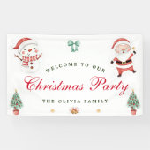 Welkom Kerstvakantie Banner Snowman (Horizontaal)