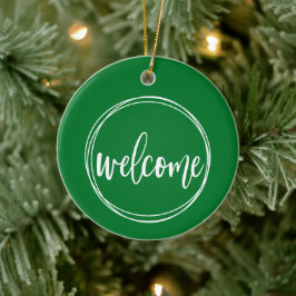 Welkom - Kerstversiering Keramisch Ornament