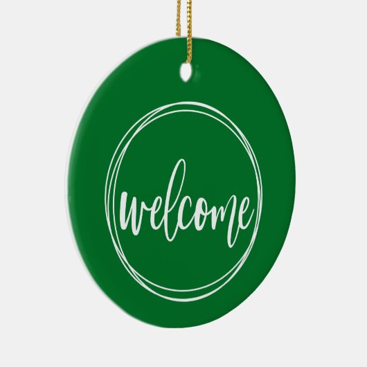 Welkom - Kerstversiering Keramisch Ornament (Rechts)