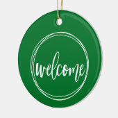 Welkom - Kerstversiering Keramisch Ornament (Links)