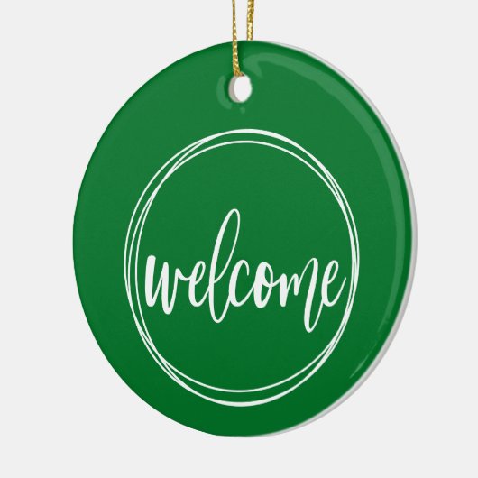 Welkom - Kerstversiering Keramisch Ornament (Links)