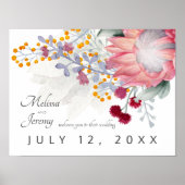 Welkom King Protea Wedding Poster (Voorkant)