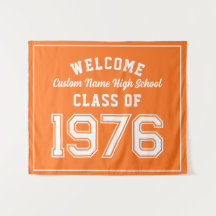 Welkom klas van 1976, Oranje reüniefeestdecoratie