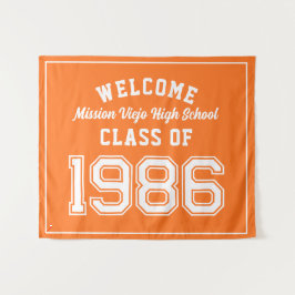 Welkom Klas van 1986, Sinaasappel Reünie Feest Dec Wandkleed