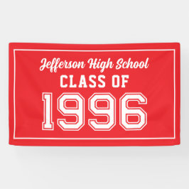 Welkom klas van 1996, decoratie voor reüniefeest spandoek