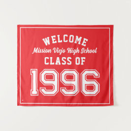 Welkom Klas van 1996, Rode Reünie Feest Decoratie  Wandkleed