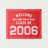 Welkom klas van 2006, 20 jaar reünie decor