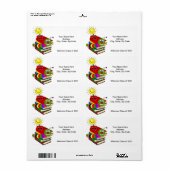 Welkom Klas van 2021 Boeken Boekenwurm Labels (Full Sheet)