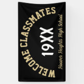 Welkom klasgenoten reunion banner (Verticaal)