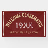 Welkom klasgenoten reunion banner (Horizontaal)