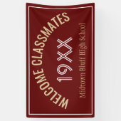 Welkom klasgenoten reunion banner (Verticaal)