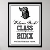 Welkom Klassereünie Schoolmascotte Poster (Voorkant)